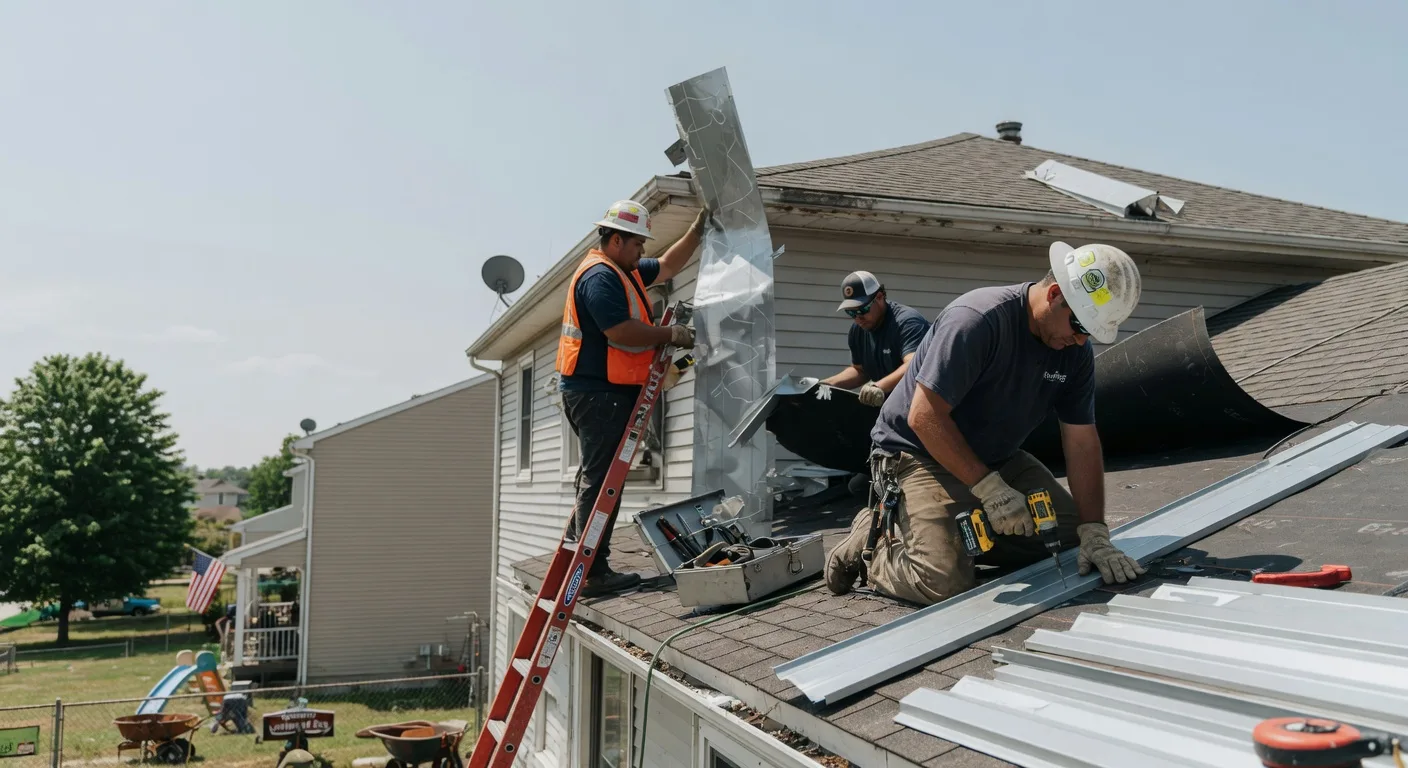 Storm Damage Metal Roof Repair in Willseyville, NY